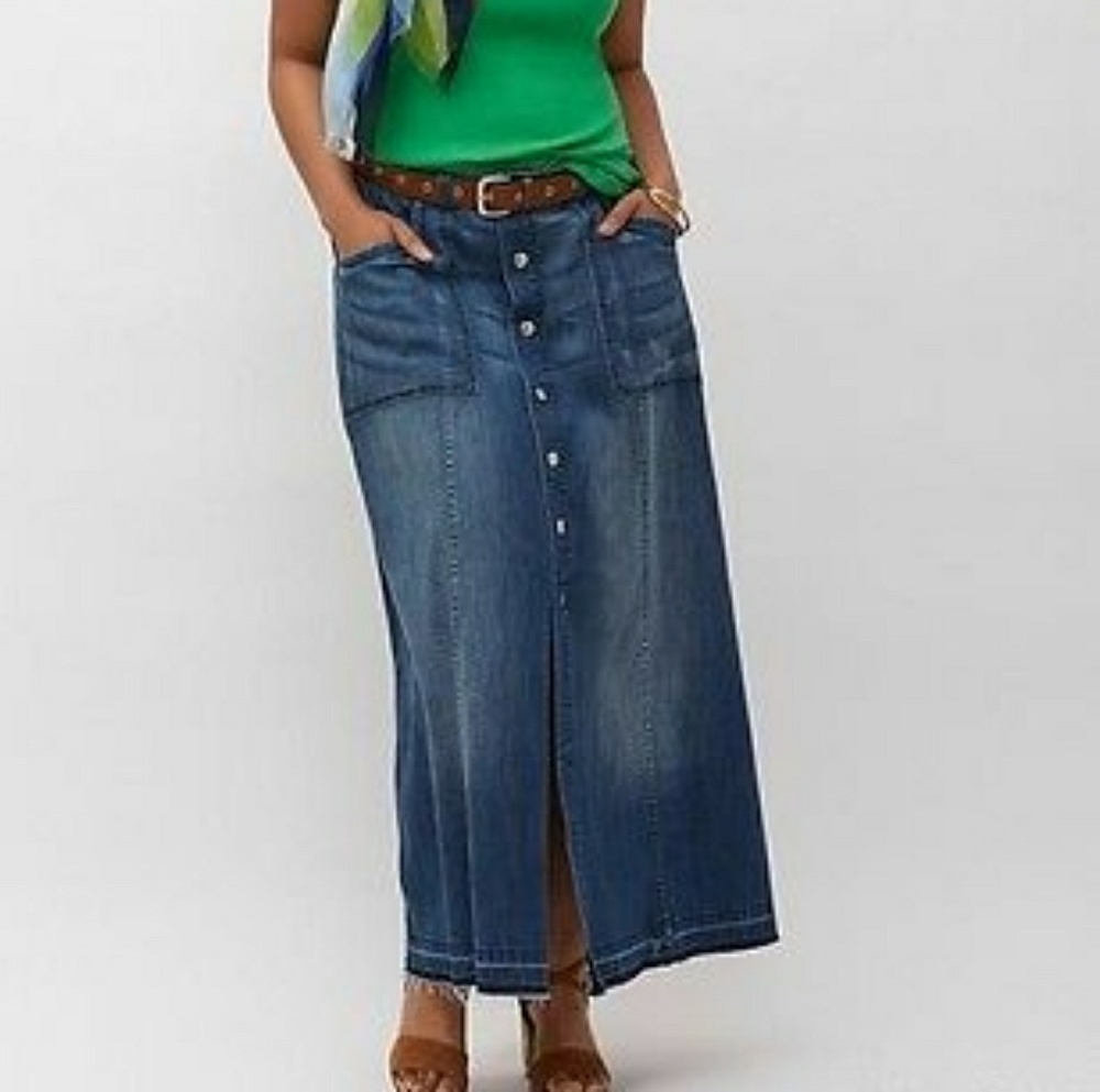 NWOT Lane Bryant Maxi Jean Skirt